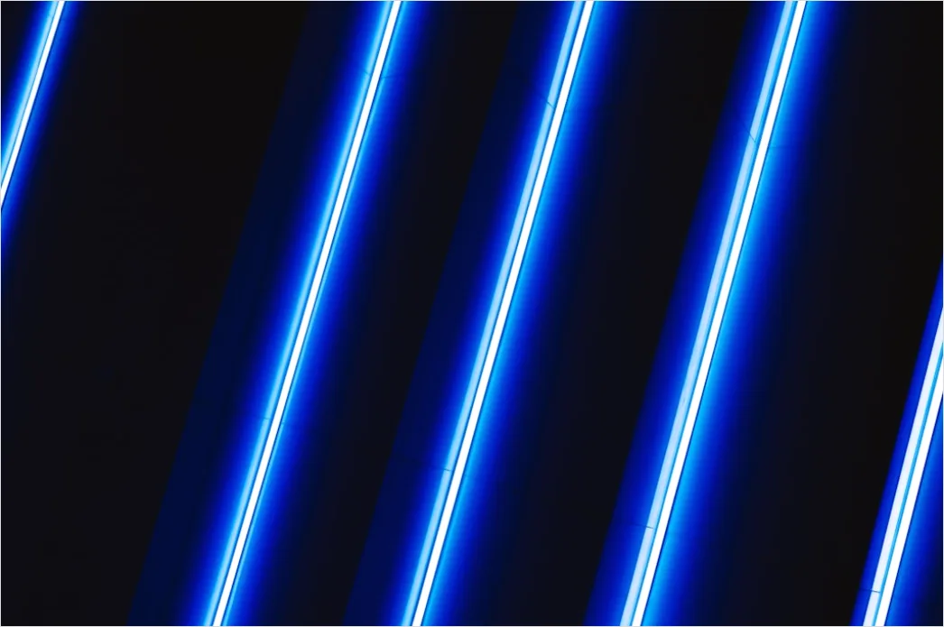 Detail Technologie Abstraktion Hintergrund Blau Neon Glühen Number 16
