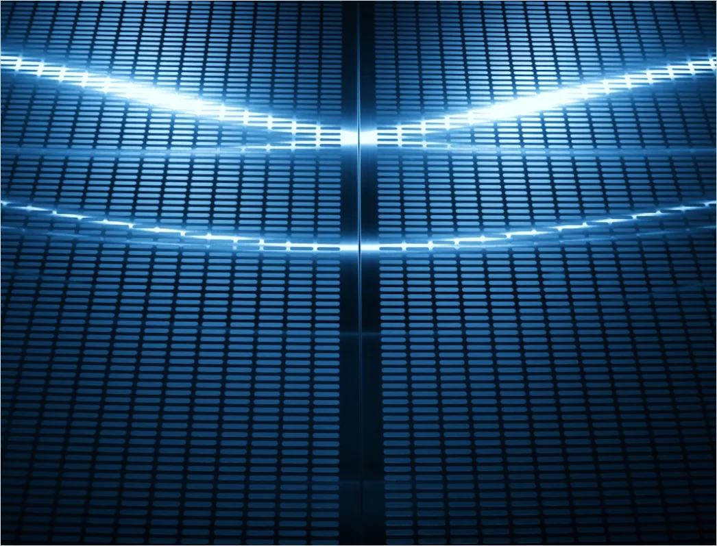 Detail Technologie Abstraktion Hintergrund Blau Neon Glühen Number 8