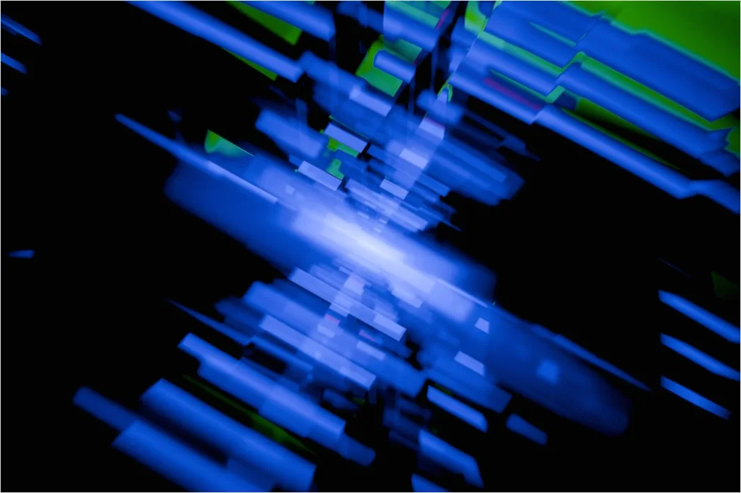 Detail Technologie Abstraktion Hintergrund Blau Neon Glühen Number 10