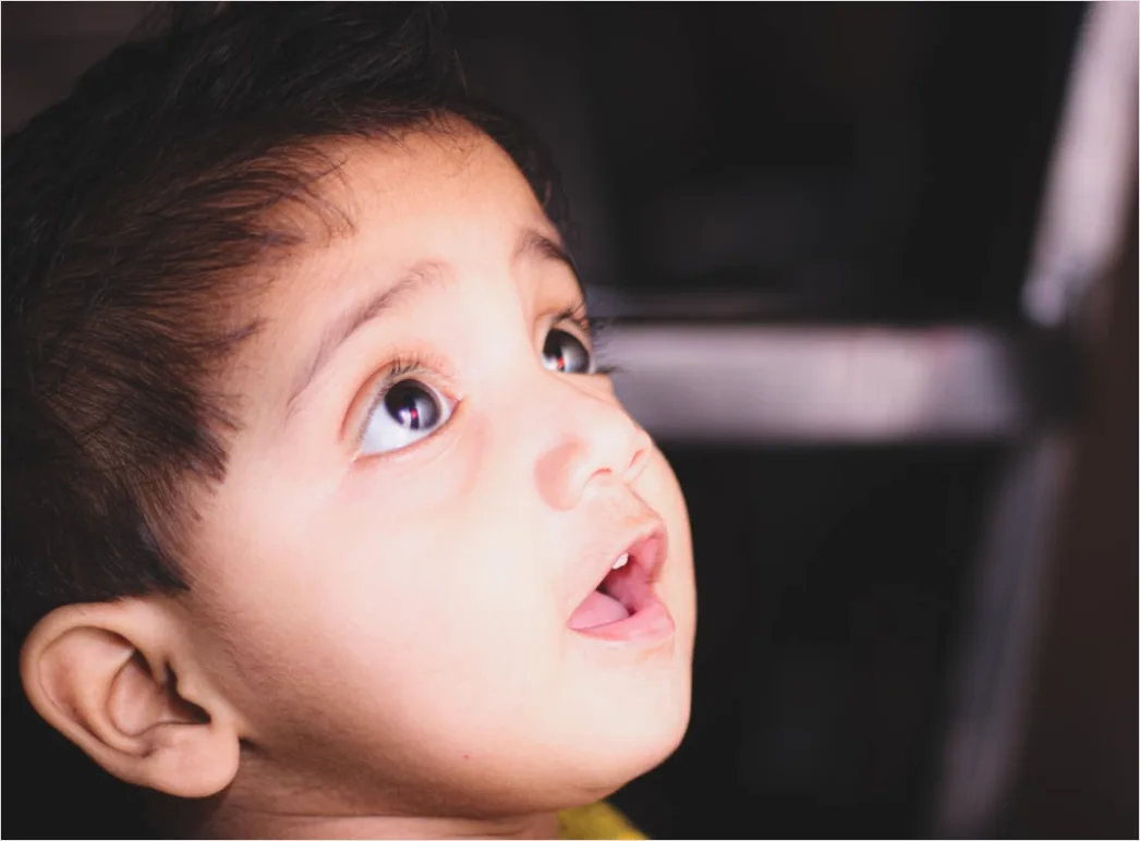 Detail Toddler Portrait Curious Expression Close Up Number 14