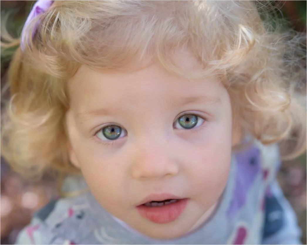 Detail Toddler Portrait Curious Expression Close Up Number 15