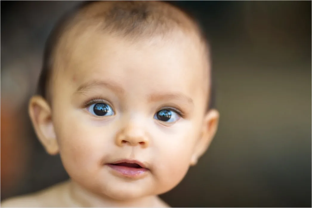 Detail Toddler Portrait Curious Expression Close Up Number 20