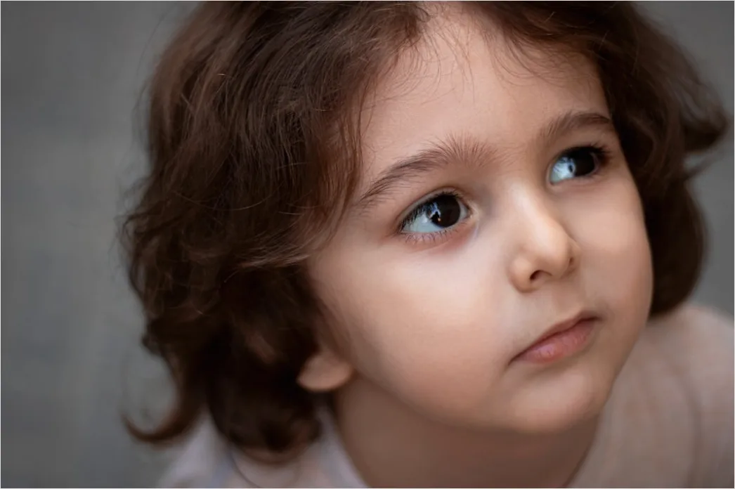 Detail Toddler Portrait Curious Expression Close Up Number 3