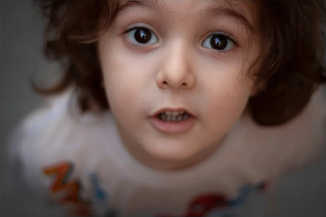 Detail Toddler Portrait Curious Expression Close Up Number 4