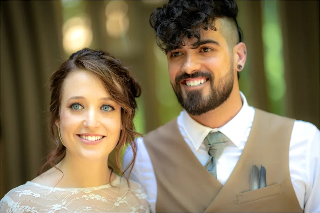 Detail Traditional Wedding Attire Portrait Couple Close Up Number 14