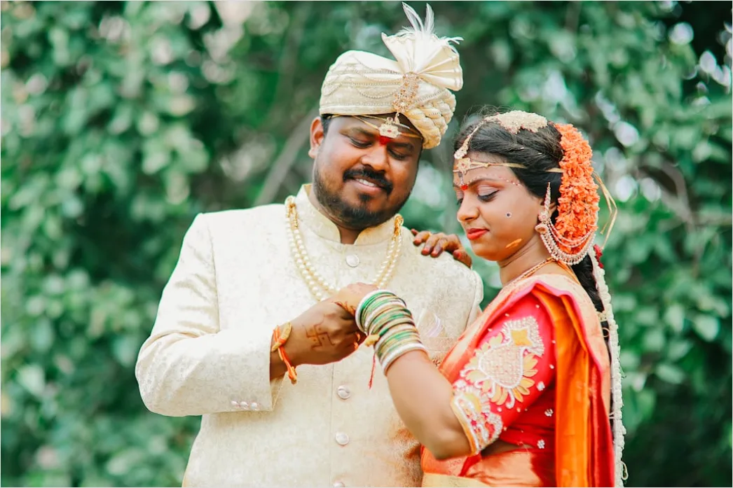 Detail Traditional Wedding Attire Portrait Couple Close Up Number 20