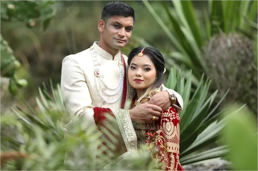 Detail Traditional Wedding Attire Portrait Couple Close Up Number 10