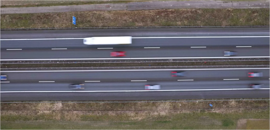 Detail Truck Convoy Highway Freight Transport Aerial Number 11