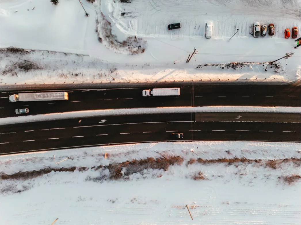 Detail Truck Convoy Highway Freight Transport Aerial Number 8
