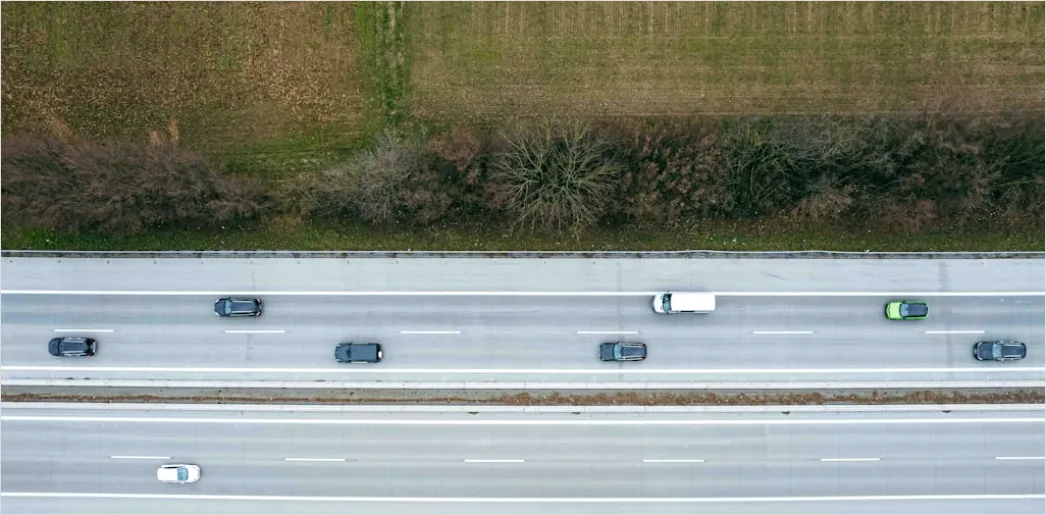 Detail Truck Convoy Highway Freight Transport Aerial Number 10