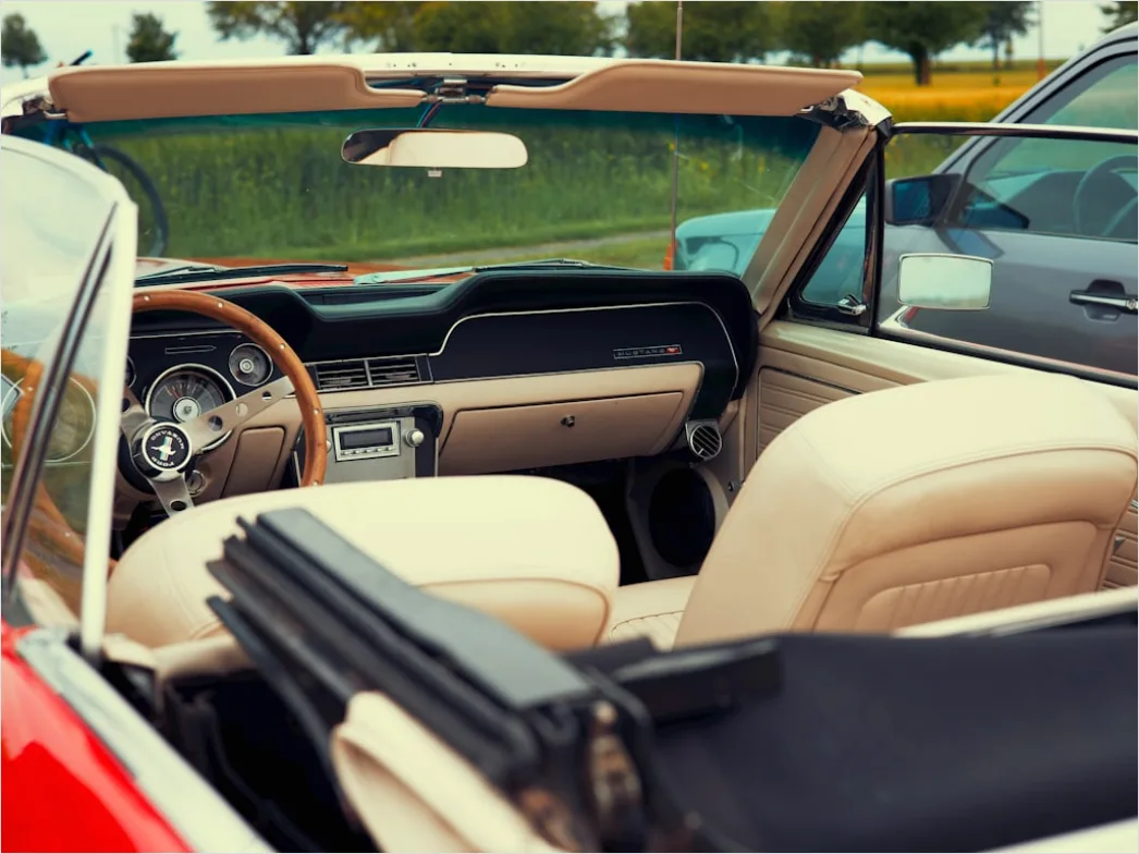 Detail Vintage Convertible Car Top Down Driving Number 14