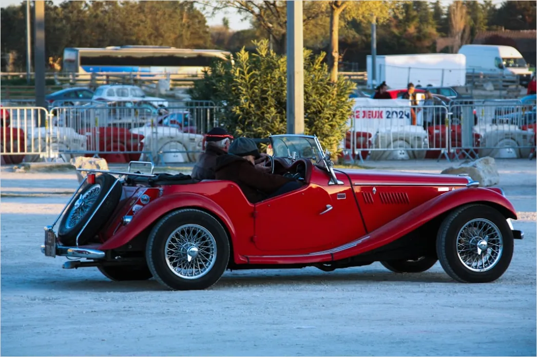 Detail Vintage Convertible Car Top Down Driving Number 4