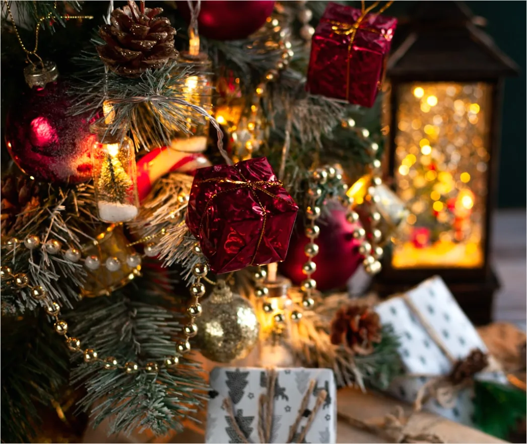 Detail Weihnachten Geschenke Unter Baum Nahaufnahme Number 14