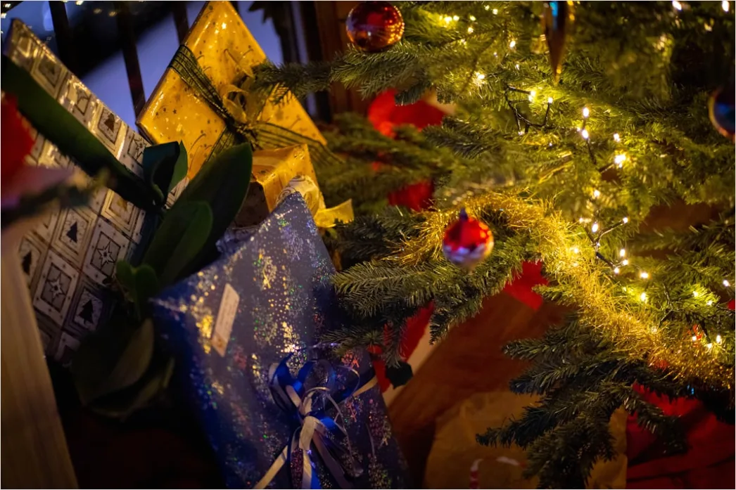 Detail Weihnachten Geschenke Unter Baum Nahaufnahme Number 18