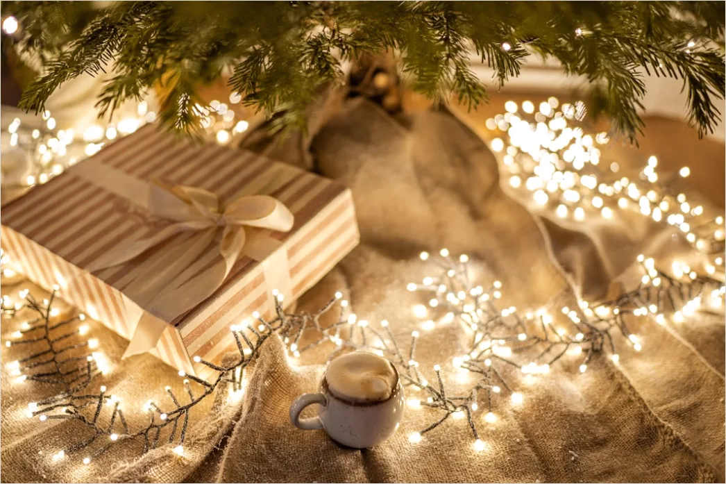 Detail Weihnachten Geschenke Unter Baum Nahaufnahme Number 5
