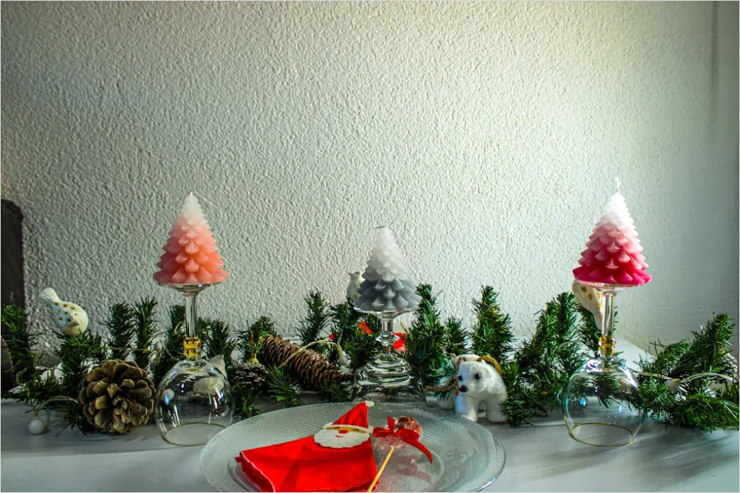 Detail Weihnachten Tischdekoration Elegant Kerzen Tannenzweige Number 4