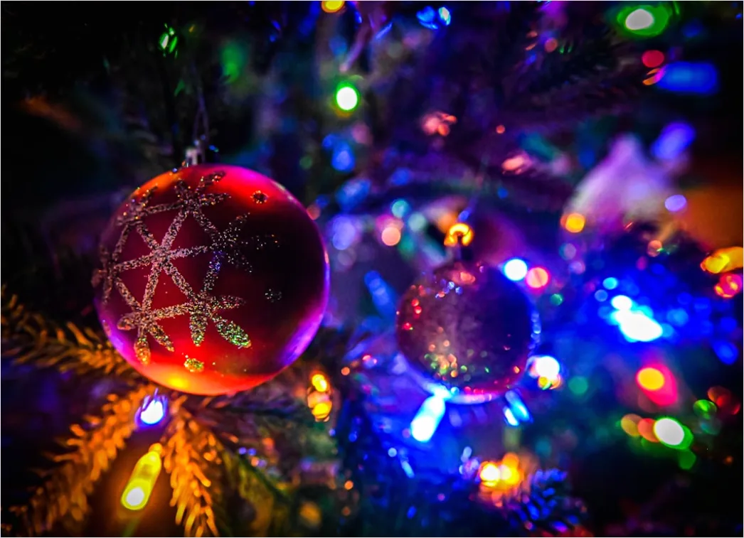 Detail Weihnachtsbaum Detail Kugeln Nahaufnahme Bokeh Number 10