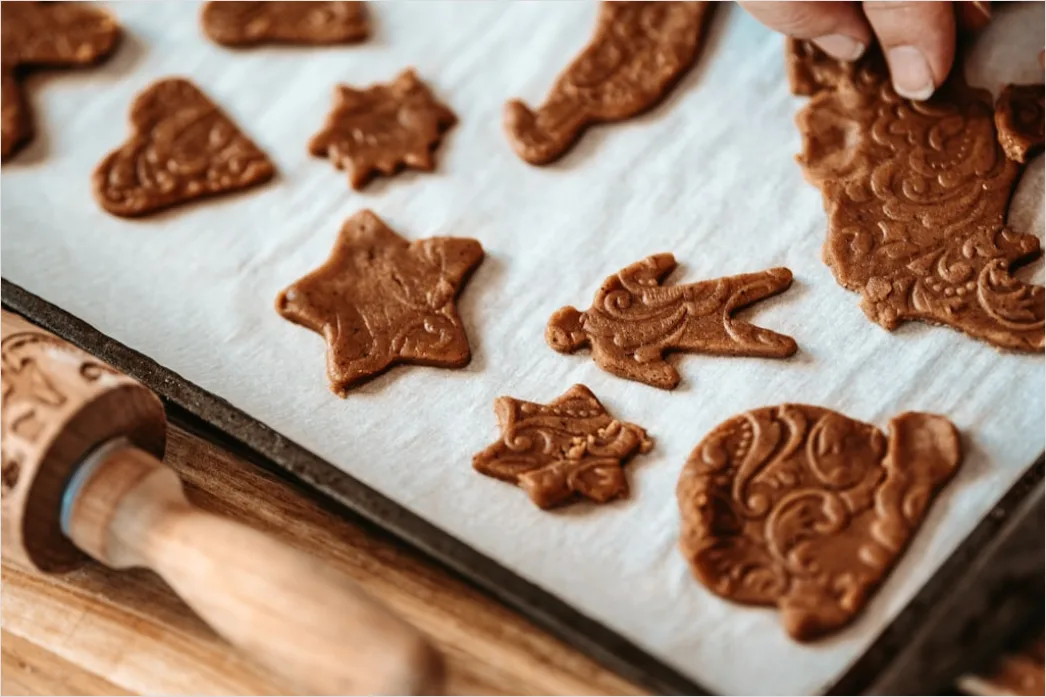 Detail Weihnachtsplätzchen Backen Kind Küche Moment Number 16