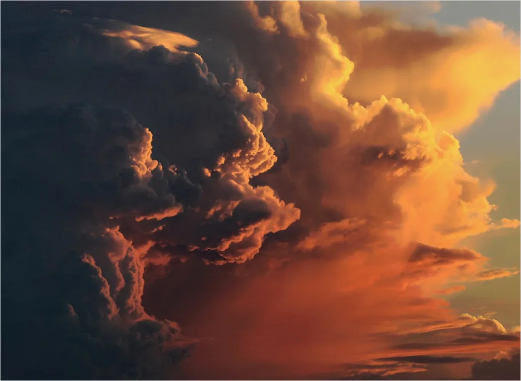 Abendrot Himmel Wolken Dramatisch 48f6
