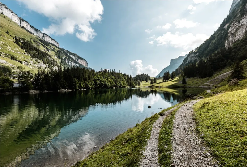 Detail Alpen Spiegelung Bergsee Morgen Number 13