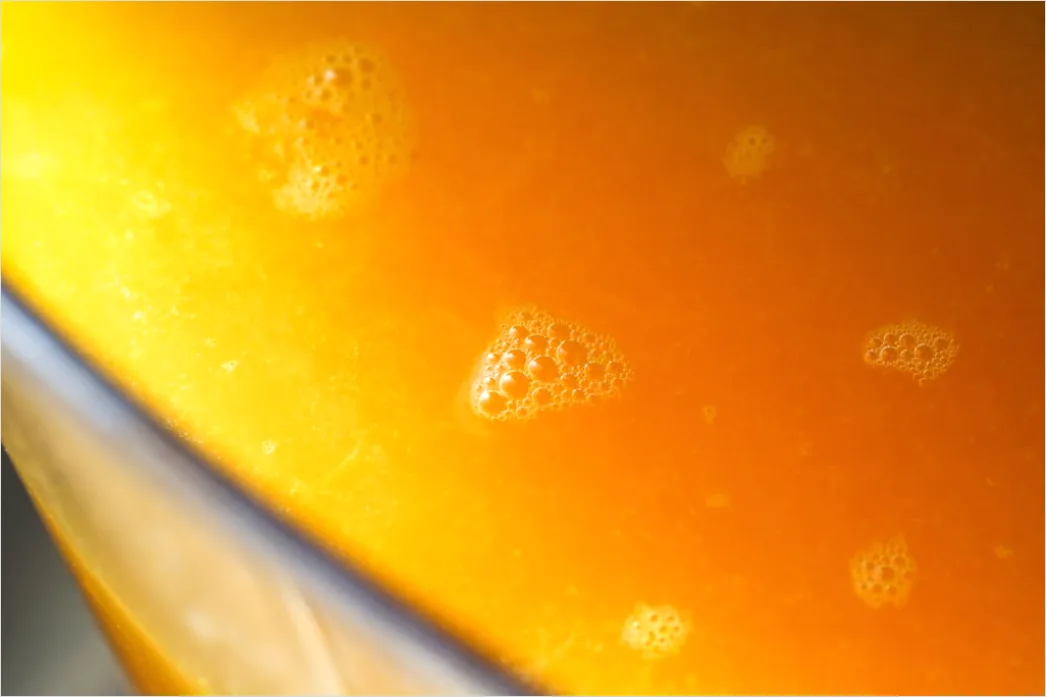 Detail Ananas Mango Smoothie Glas Nahaufnahme Number 3