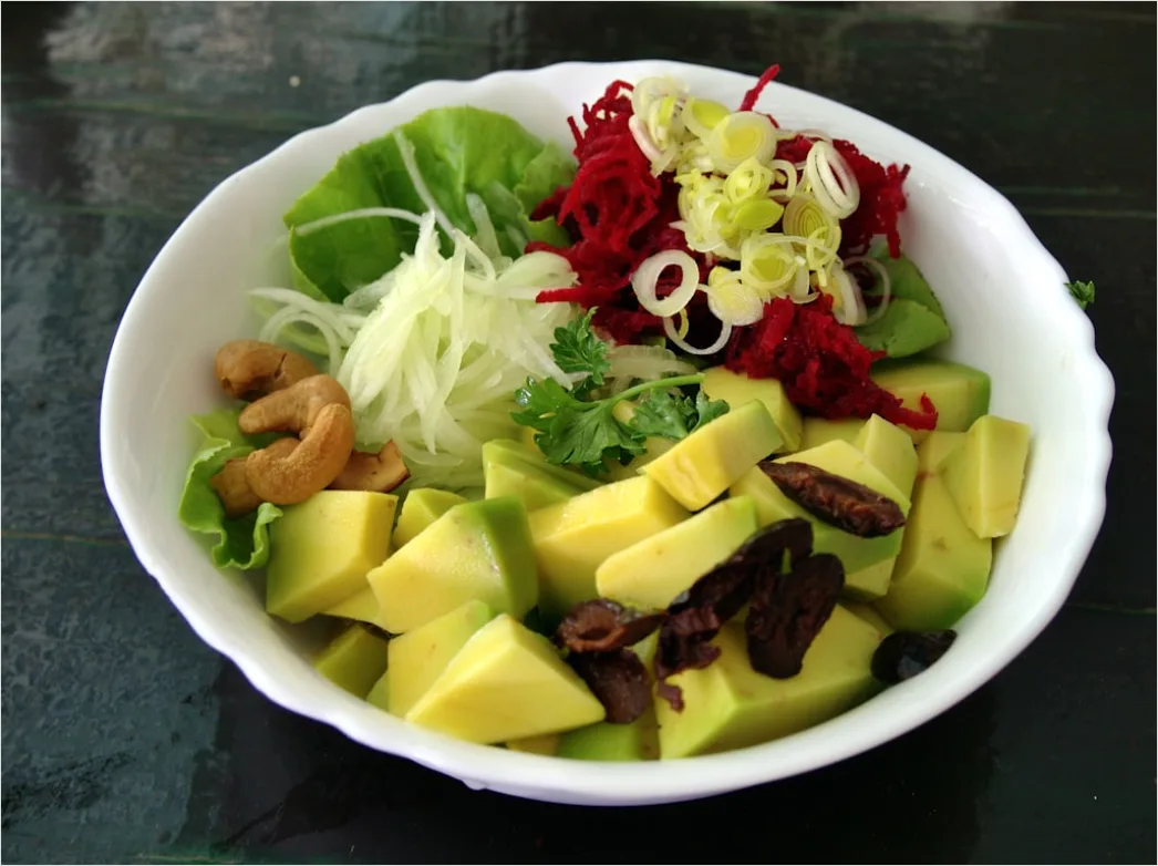 Detail Avocado Salat Teller Nahaufnahme Frisch Number 15