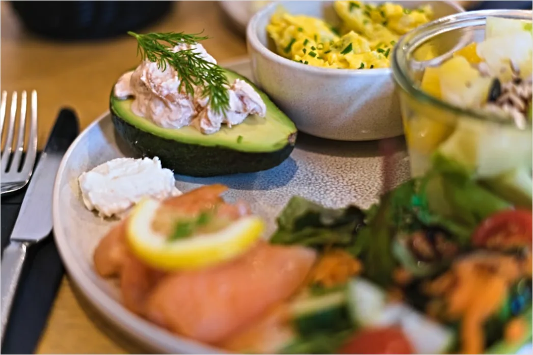 Detail Avocado Salat Teller Nahaufnahme Frisch Number 5