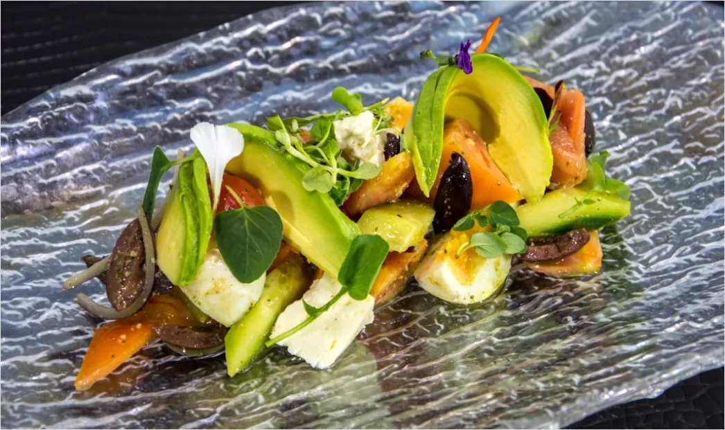 Detail Avocado Salat Teller Nahaufnahme Frisch Number 9