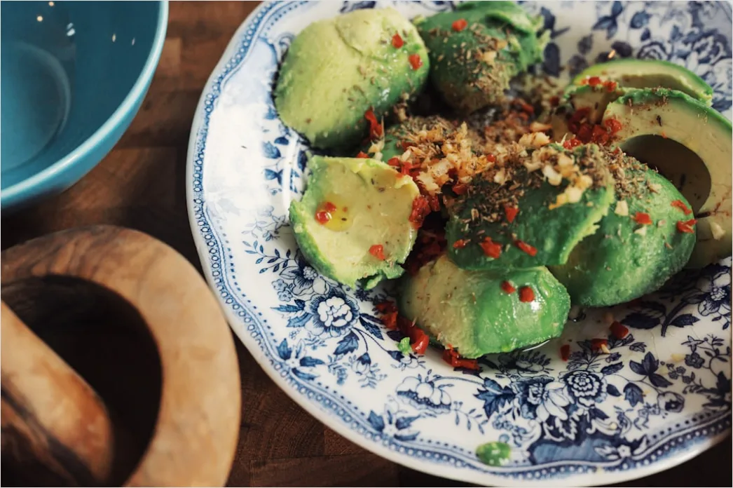 Detail Avocado Salat Teller Nahaufnahme Gesund Number 4