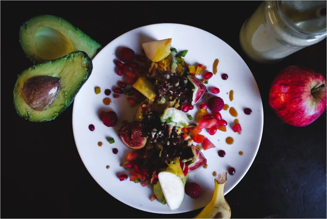 Detail Avocado Salat Teller Nahaufnahme Gesund Number 7