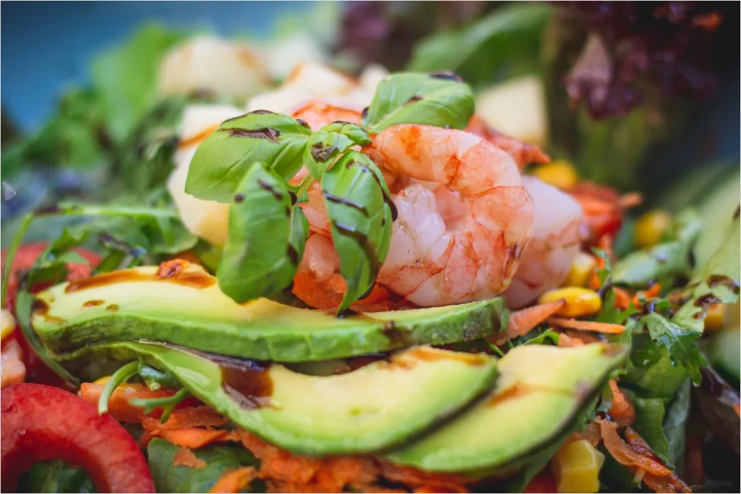 Detail Avocado Salat Teller Nahaufnahme Gesund Number 9