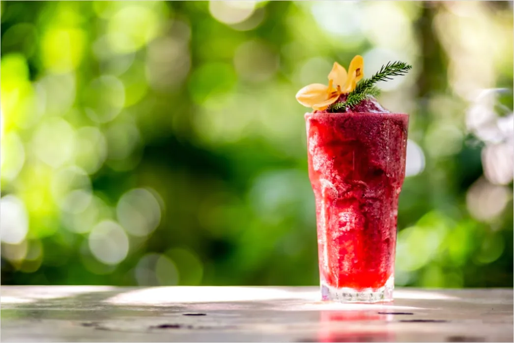 Detail Beeren Smoothie Glas Strohhalm Nahaufnahme Number 11