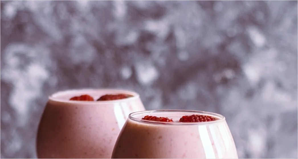 Detail Beeren Smoothie Glas Strohhalm Nahaufnahme Number 16