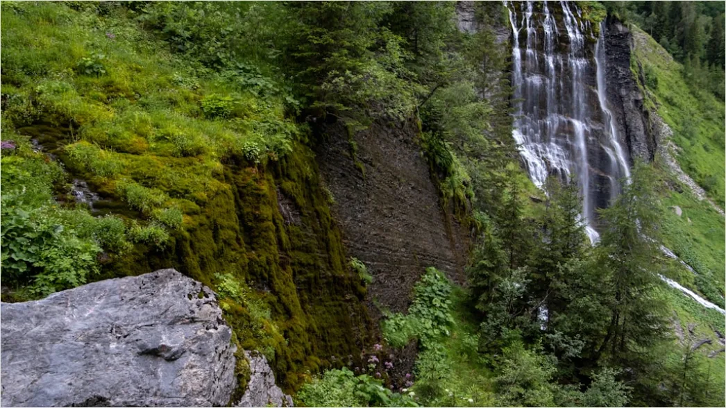 Detail Bergbach Wasserfall Nahaufnahme Felsen Number 14