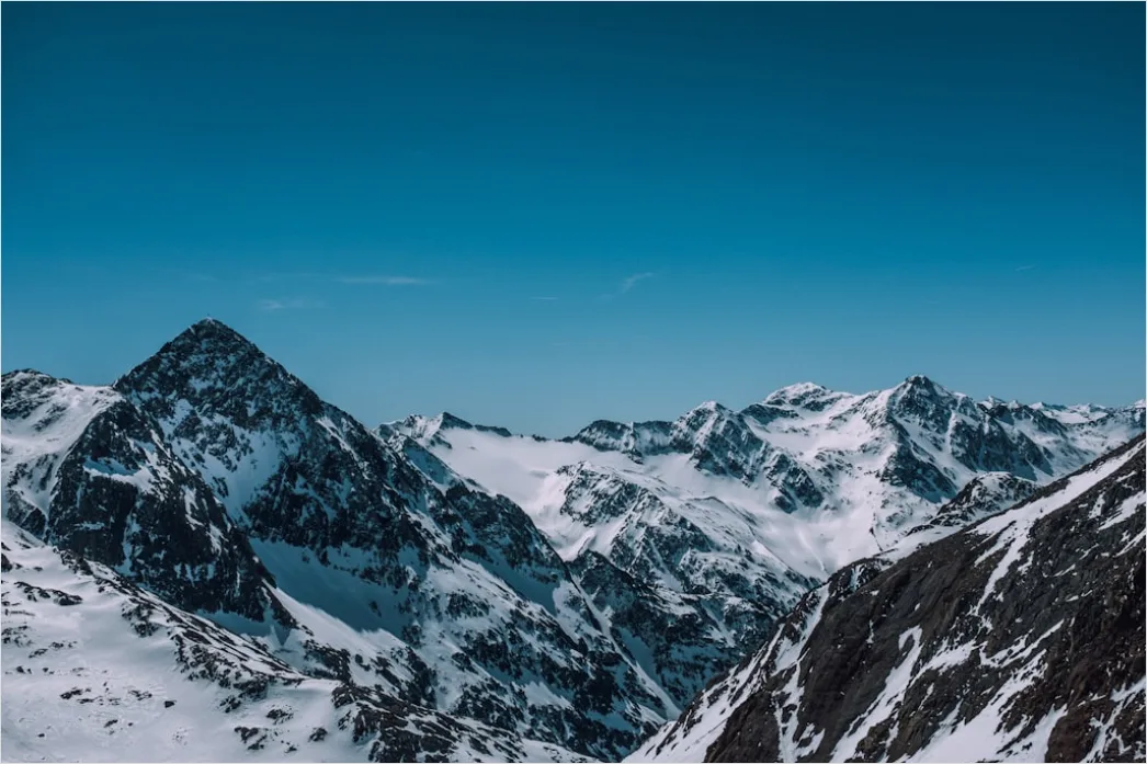 Detail Berggipfel Schnee Winter Blauer Himmel Number 3