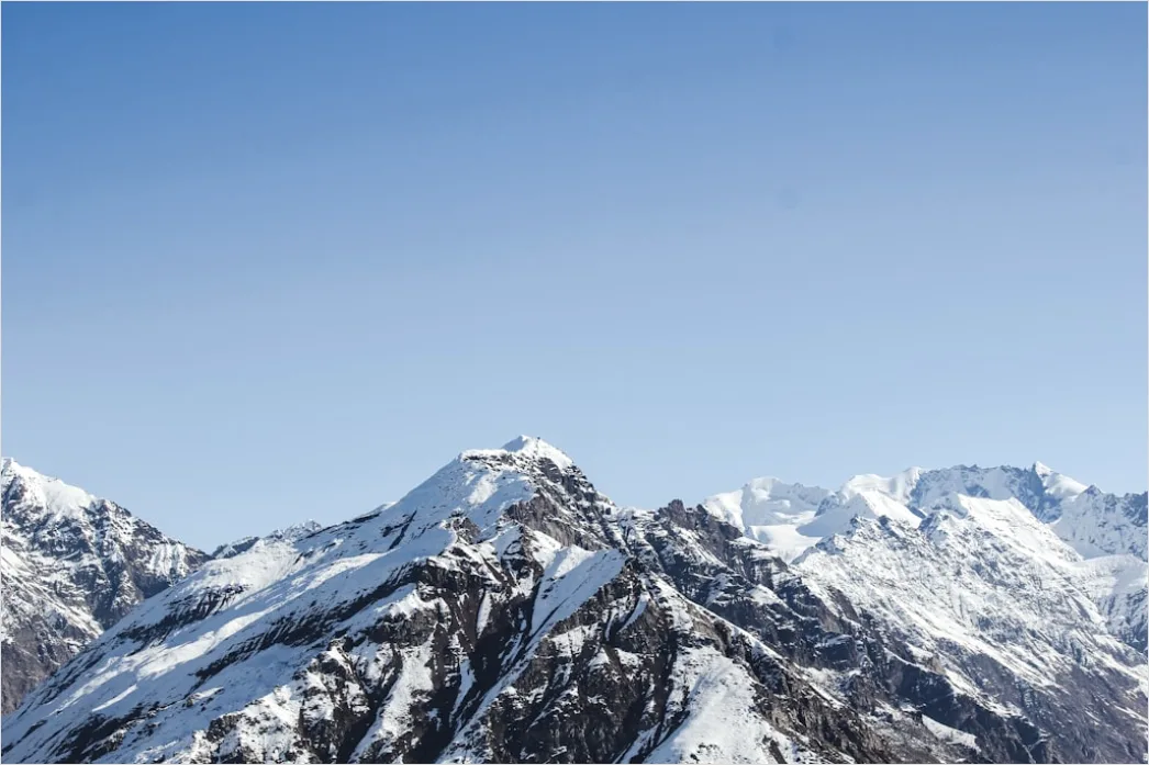 Detail Berggipfel Schnee Winter Blauer Himmel Number 5
