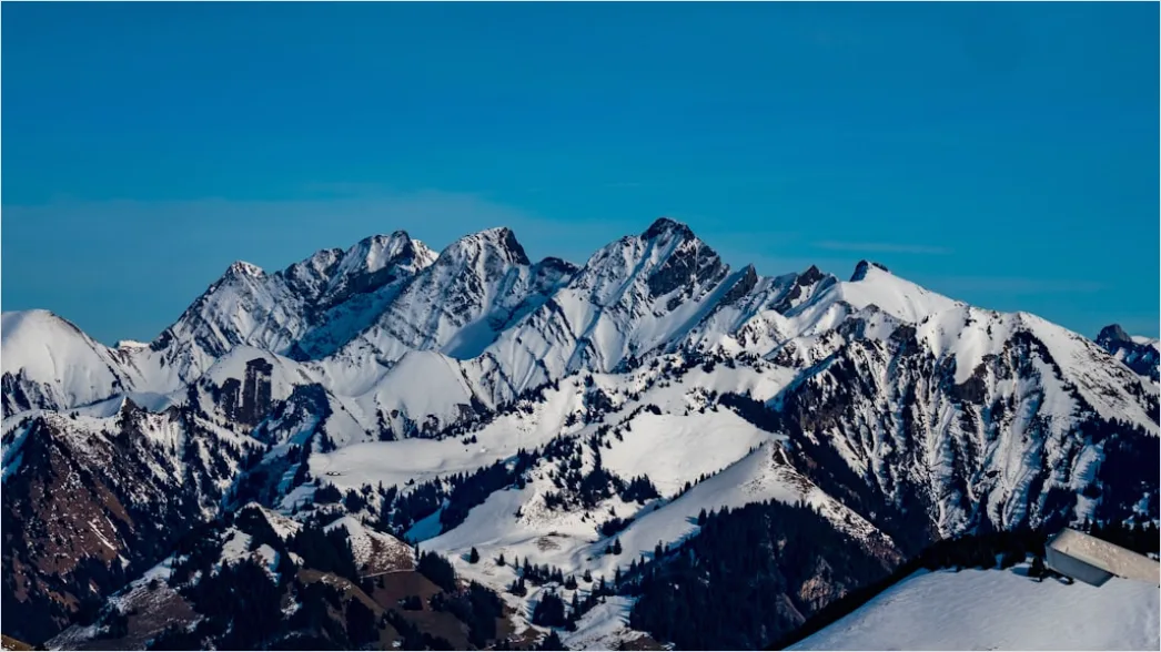 Detail Berggipfel Schnee Winter Blauer Himmel Number 6