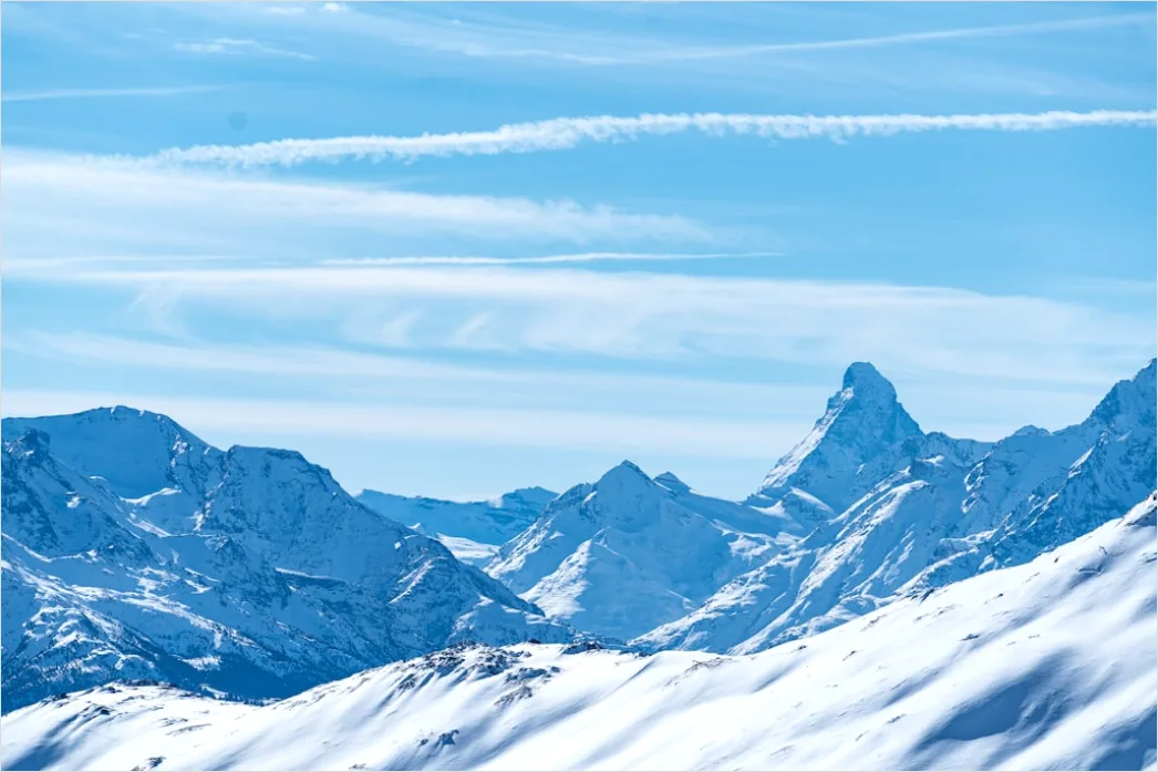 Detail Berggipfel Schnee Winter Blauer Himmel Number 10