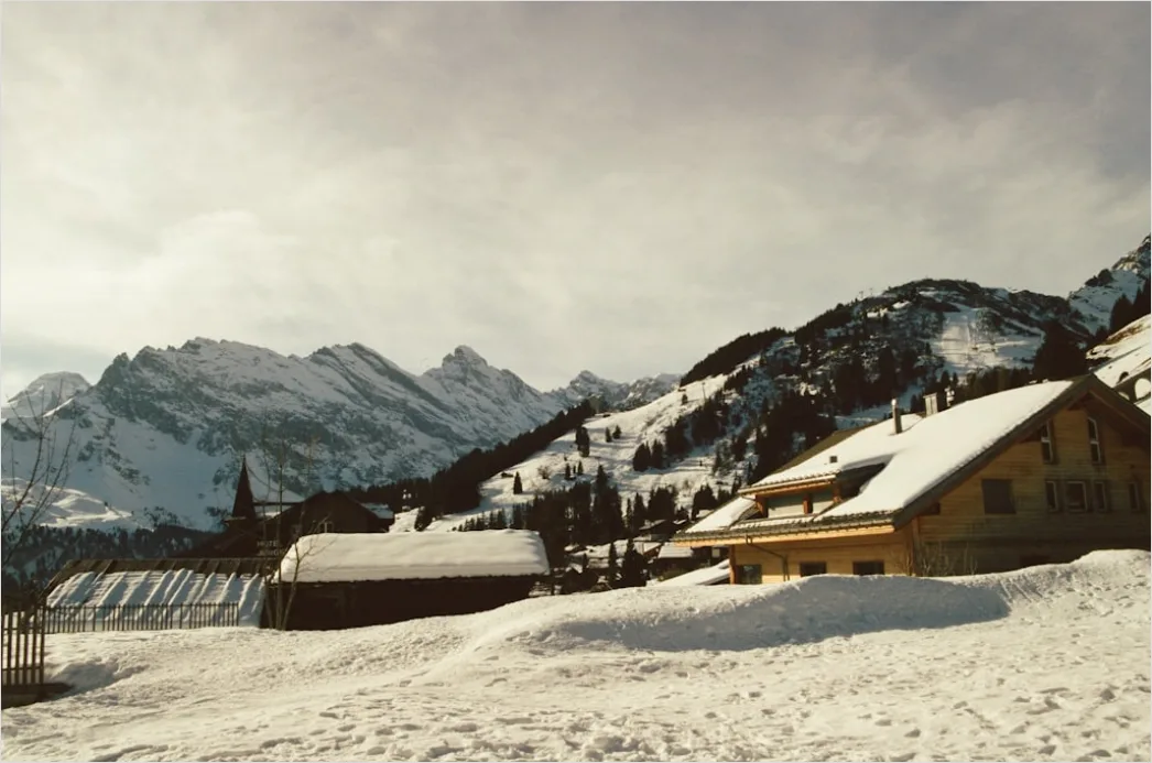Detail Berghütte Alpen Winter Schnee Stimmung Number 4