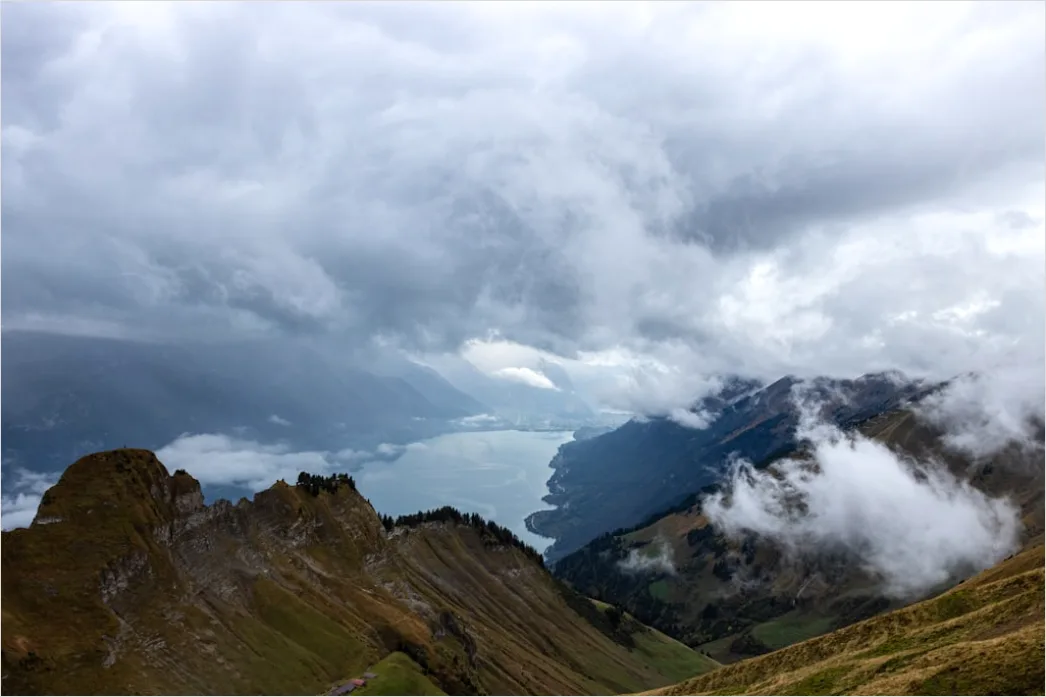 Detail Berglandschaft Dramatische Wolken Gewitter Number 12