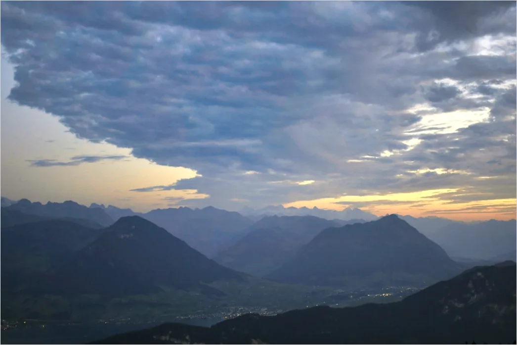 Detail Berglandschaft Dramatische Wolken Gewitter Number 14