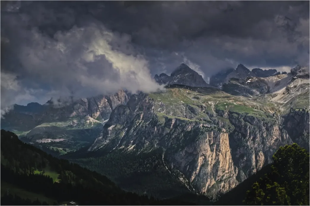 Detail Berglandschaft Dramatische Wolken Gewitter Number 16