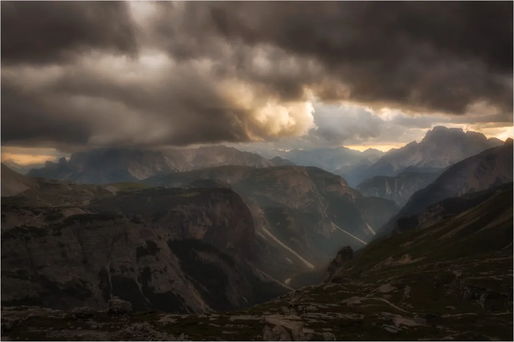 Detail Berglandschaft Dramatische Wolken Gewitter Number 18