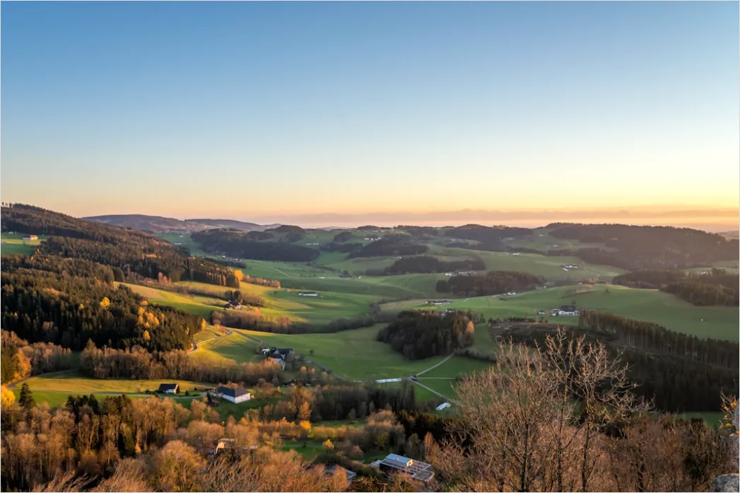 Bergwanderweg Herbst Laub Panorama 19f9