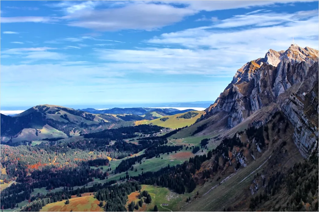 Detail Bergwanderweg Herbst Laub Panorama Number 10