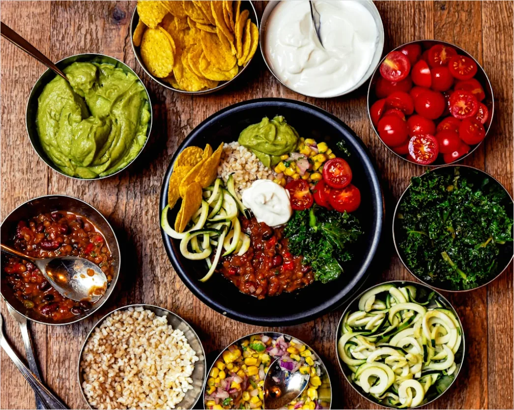 Detail Bowls Meal Prep Woche Draufsicht Number 11