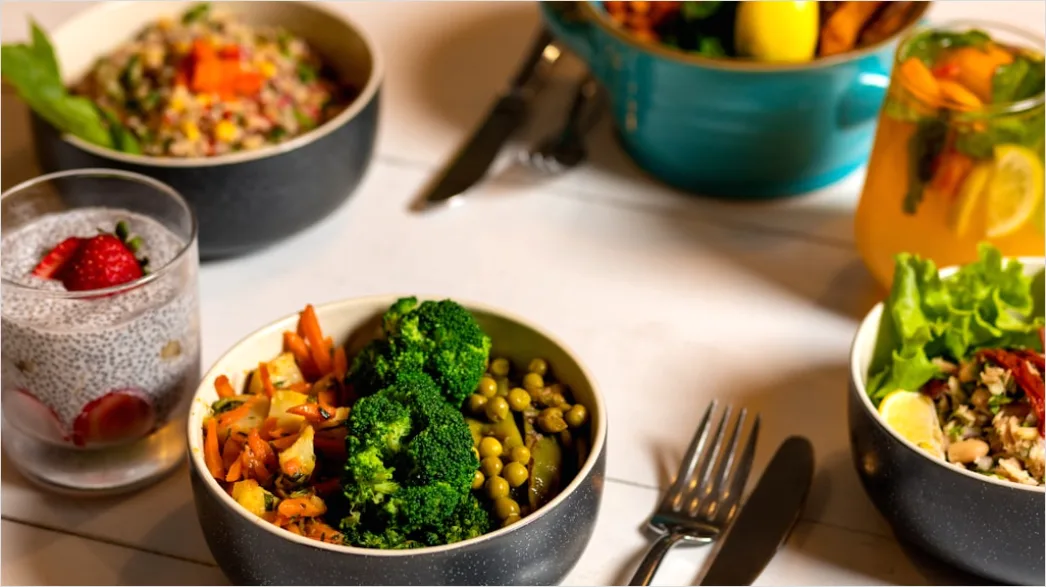 Detail Bowls Meal Prep Woche Draufsicht Number 19