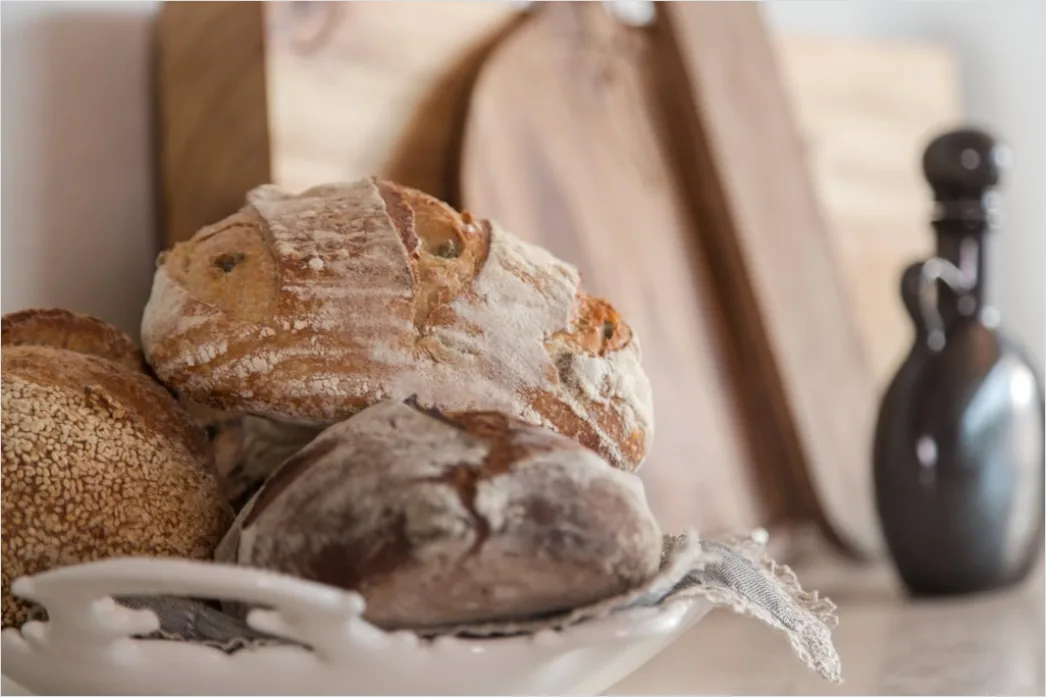 Detail Brot Frisch Gebacken Nahaufnahme Rustikal Number 13