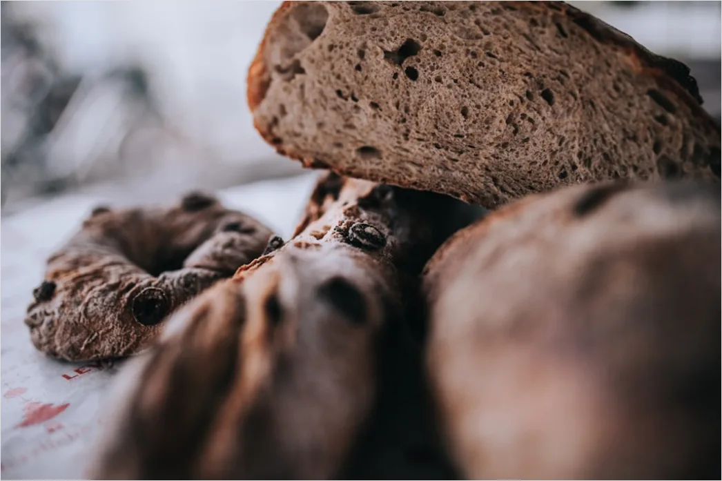 Detail Brot Frisch Gebacken Nahaufnahme Rustikal Number 15