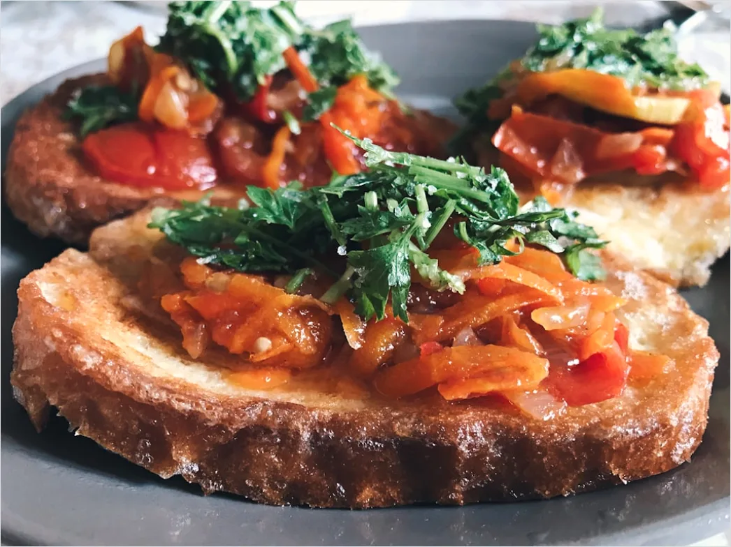 Detail Bruschetta Tomaten Basilikum Nahaufnahme Number 12